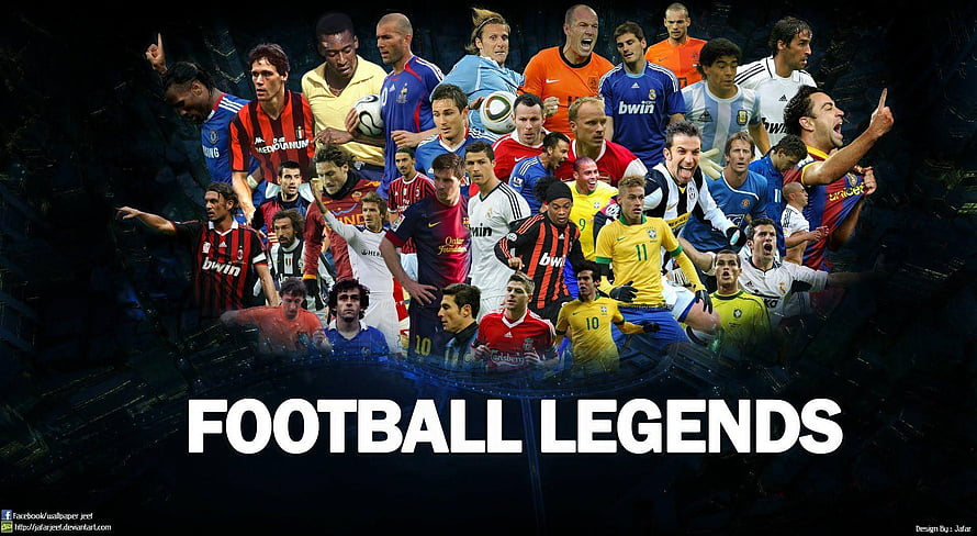 Football Legends: A Tribute to the Greatest Soccer Players of All Time HD wallpaper