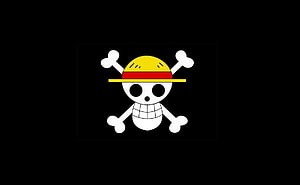 Straw Hat Pirates Jolly Roger Logo from One Piece Anime Series HD wallpaper