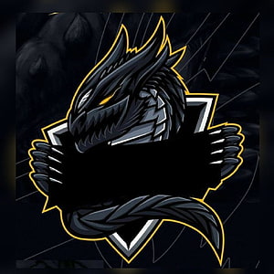 Aggressive Black Wolf Mascot Logo with Yellow Outline and Shield Design HD phone wallpaper