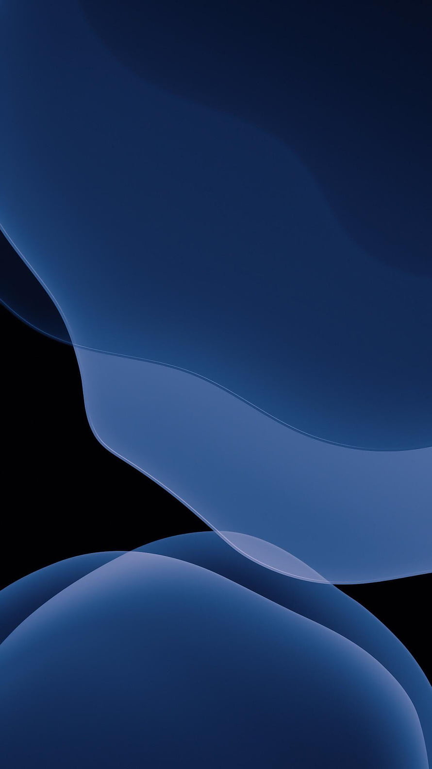 Midnight Blue Abstract Wave Design with Smooth Curves and Dark Background HD phone wallpaper