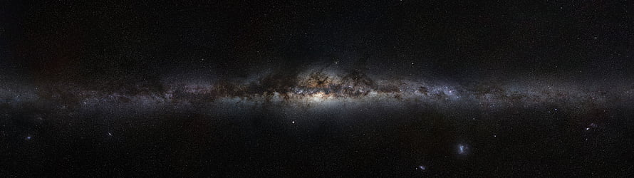 Stunning Panoramic View of the Milky Way Galaxy Core with Starlight and Cosmic Dust HD wallpaper