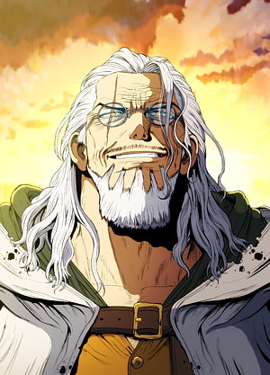 Rayleigh by BOICHI: White-Haired Elder with Round Glasses in Dramatic Sunset Portrait HD phone wallpaper