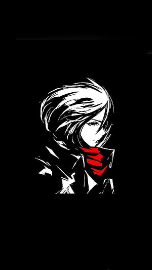 Mikasa Ackerman from Attack on Titan in High Contrast Black and Red Minimalist Art, Mikasa Ackerman Black Red, attack on titan amoled HD phone wallpaper