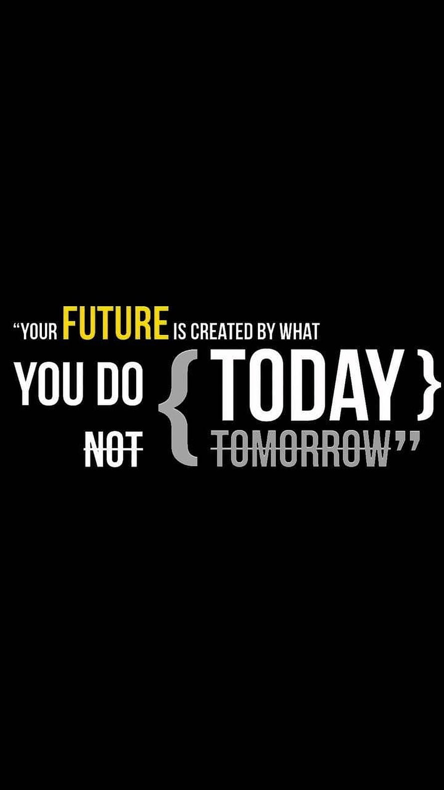 Minimalist Motivational Quote About Creating Your Future Through Daily Action HD phone wallpaper