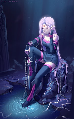 Rider Medusa from Fate Grand Order in Dark Fantasy Setting HD phone wallpaper