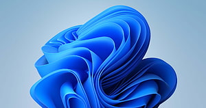 Windows 11 Default Blue Abstract Flower Wallpaper HD wallpaper