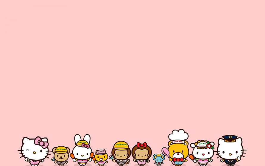 Sanrio Characters EVA Air Livery Wallpaper HD wallpaper