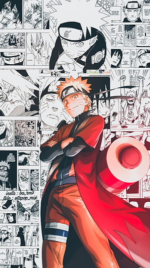 Naruto Uzumaki Anime Character Artwork With Manga Panels Background, Naruto shippuden sasuke, Naruto uzumaki ...pinterest, manga naruto HD phone wallpaper