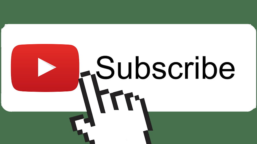 YouTube Subscribe Button Graphic with Pixelated Cursor on Green Background HD wallpaper