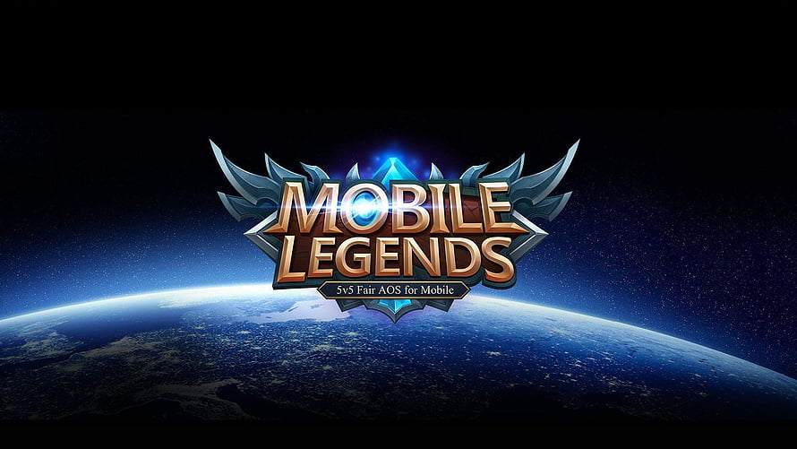 Mobile Legends Official Logo Set Against Earth From Space With Glowing Blue Atmosphere HD wallpaper