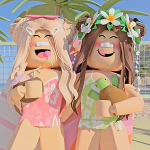 Roblox Girls Beach Party Summer Vibes Wallpaper HD phone wallpaper