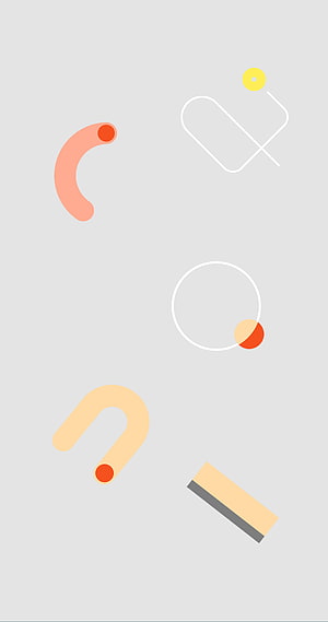 Minimalist Abstract Geometric Shapes Wallpaper With Pastel Colors HD phone wallpaper