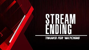 Red Geometric Stream Ending Screen with Thanks For Watching Text HD wallpaper