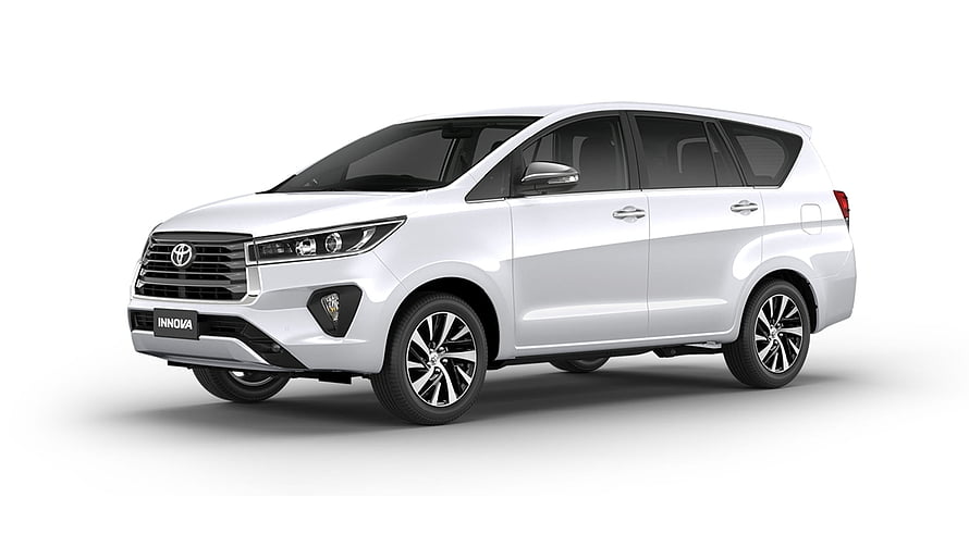 White Toyota Innova Crysta MPV Studio Shot on Clean White Background HD wallpaper