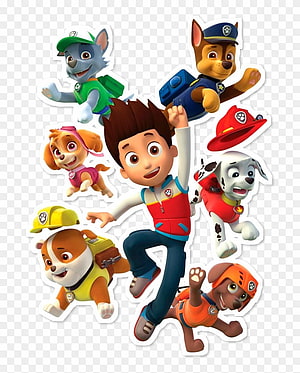 Paw Patrol Team Sticker Sheet Featuring Ryder and Six Puppies in Action Poses HD phone wallpaper