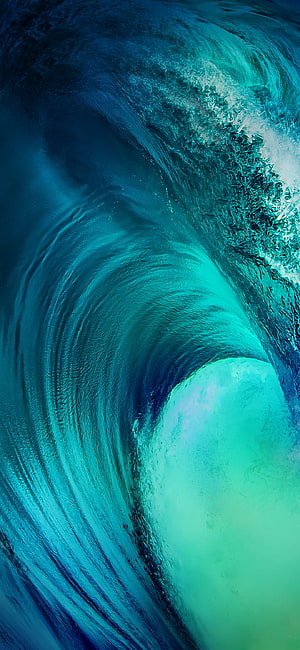 Abstract Turquoise and Deep Blue Swirling Fluid Art with Organic Flowing Textures HD phone wallpaper