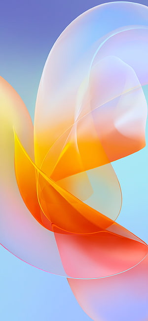 Honor 60 Pro Abstract Gradient Wallpaper with Flowing Translucent Shapes HD phone wallpaper