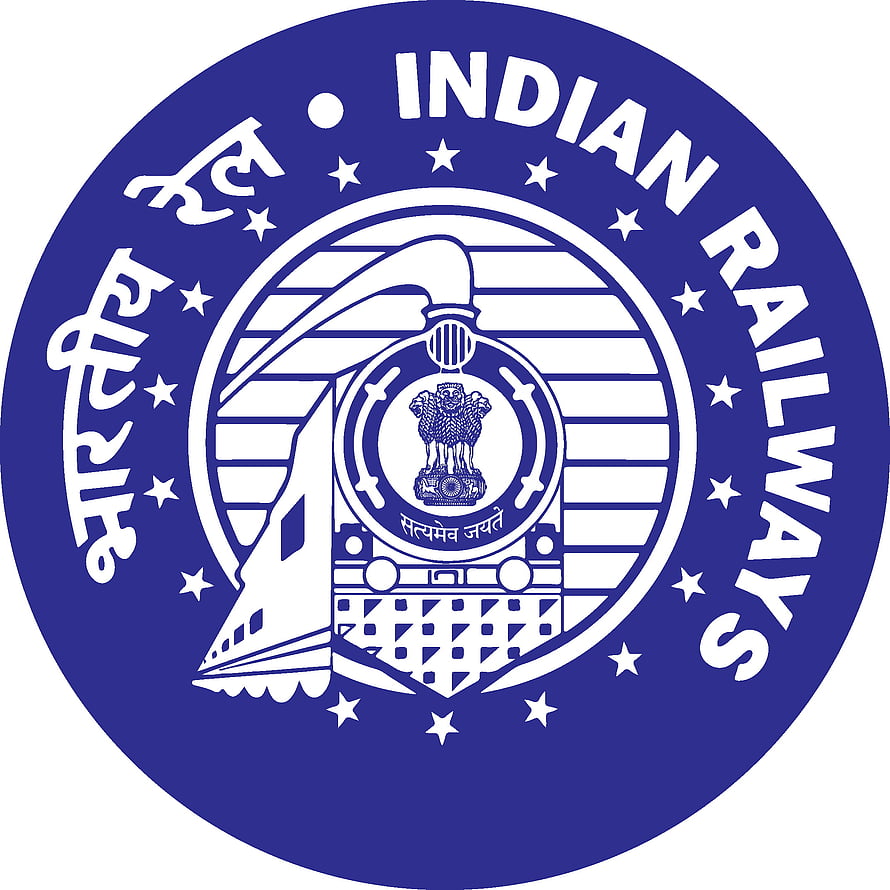 Official Indian Railways Logo Featuring Lion Capital Emblem and Train Illustration HD phone wallpaper
