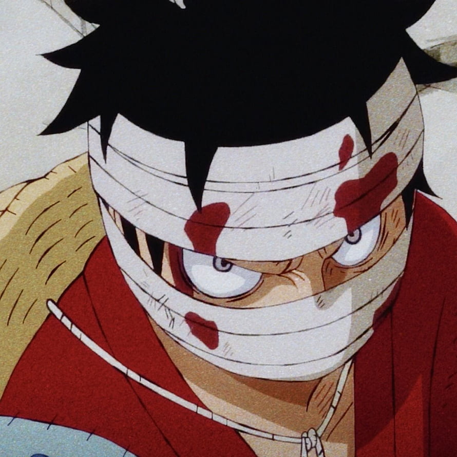 Monkey D. Luffy Bandaged Face Close-Up From One Piece Anime HD phone wallpaper
