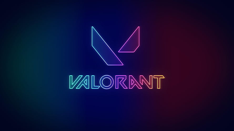 Neon Valorant Logo Wallpaper With Glowing V Symbol And Gradient Background HD wallpaper