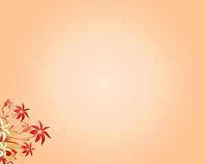 Warm Peach Gradient Background with Red and White Floral Corner Accents HD wallpaper