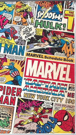 Vintage Marvel Comics Collage Featuring Hulk, Thor, Spider-Man, Captain America, and Iron Man HD phone wallpaper
