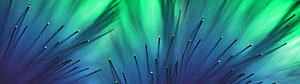 Abstract Fiber Optic Light Strands Against Vibrant Green and Blue Gradient Background HD wallpaper