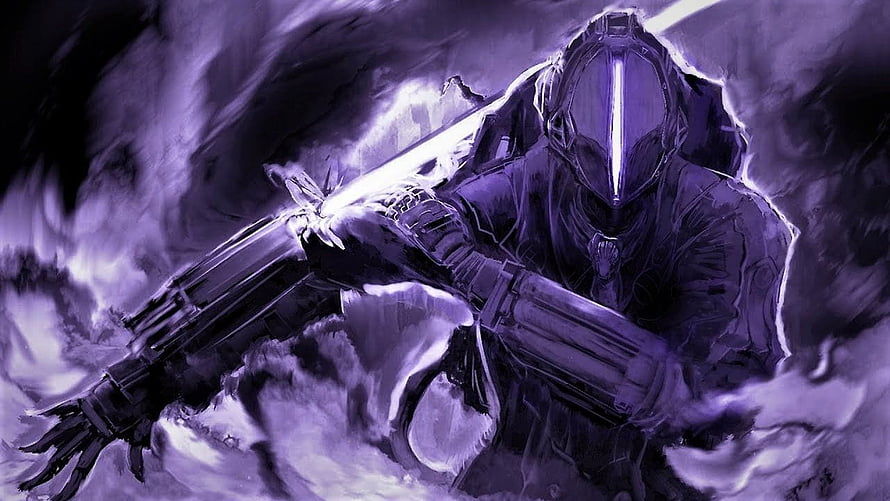 Bondrewd from Made In Abyss Wielding a Glowing Blade in Purple Mist HD wallpaper