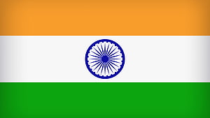 Official Flag of India with Saffron White Green Stripes and Blue Ashoka Chakra HD wallpaper