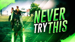 Fortnite Battle Royale gameplay screenshot featuring a character with glowing green effects and a large text overlay HD wallpaper