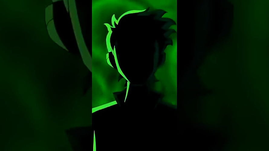 Ben 10 Ultimate Alien Silhouette with Green Glow HD wallpaper
