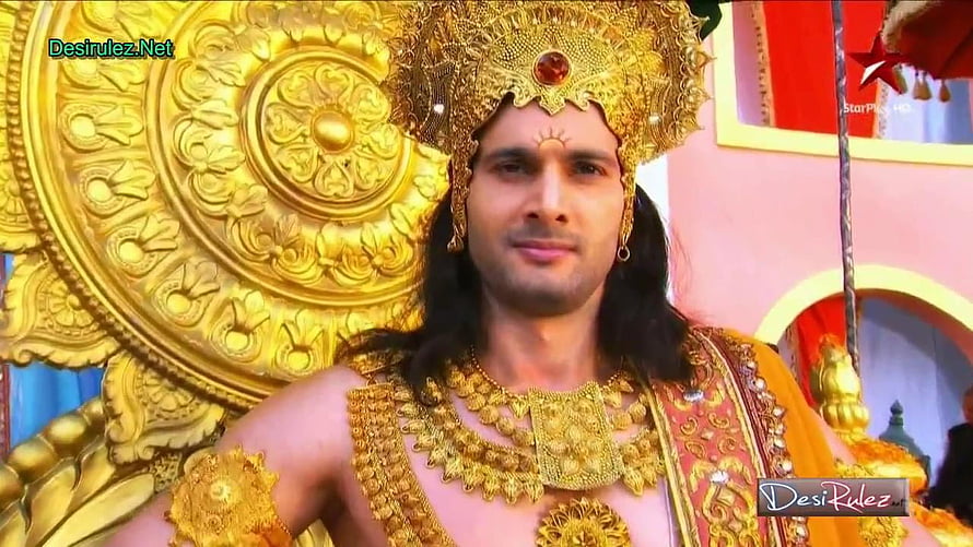 Karna in Golden Royal Attire from Mahabharat Star Plus Television Series HD wallpaper