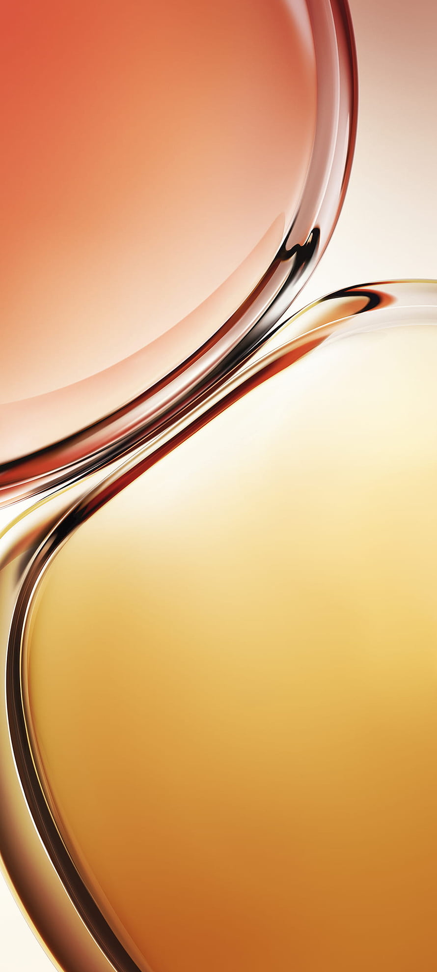Abstract Orange and Gold Liquid Swirls Wallpaper HD phone wallpaper