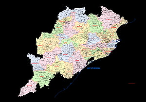 Detailed Political Map of West Bengal India Showing Districts and Bay of Bengal HD wallpaper