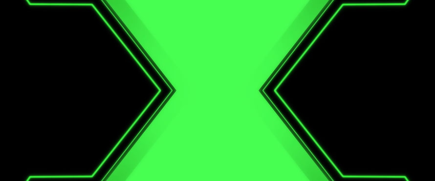 Abstract Green Neon Geometric Pattern With Black Background HD wallpaper