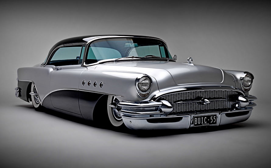 1955 Buick Roadmaster Classic American Car with Chrome Details HD wallpaper