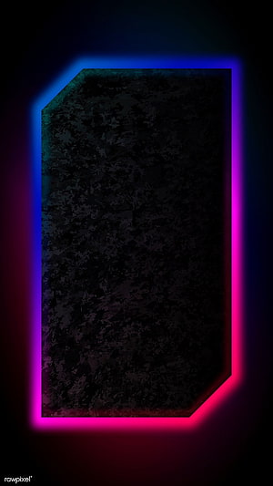 Abstract Neon Gradient Border on Dark Textured Background HD phone wallpaper
