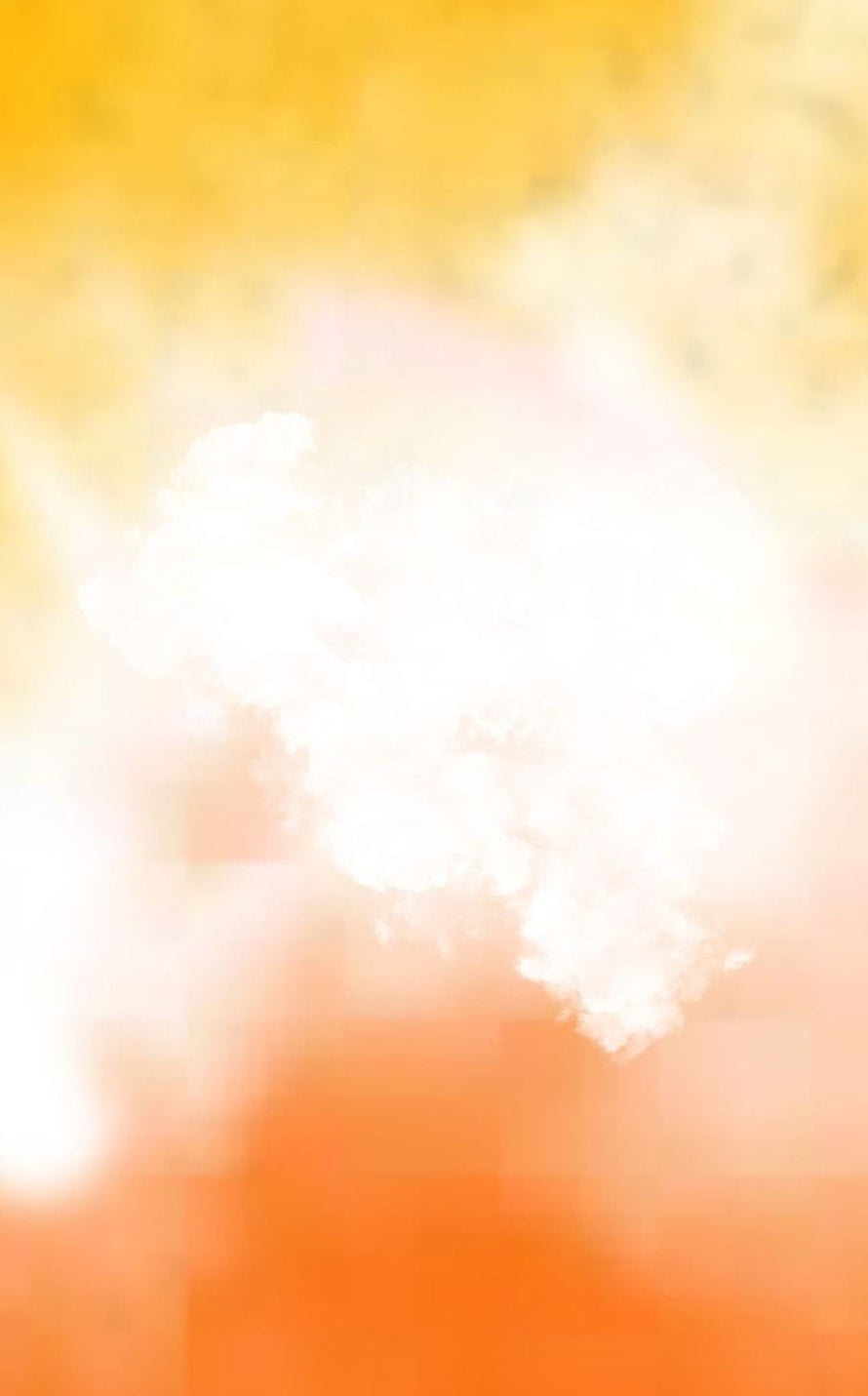 Soft White Clouds Against a Warm Orange and Yellow Sunset Sky Background HD phone wallpaper