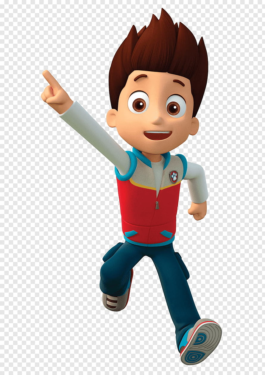 Ryder from PAW Patrol Running and Pointing Upwards in Red Vest HD phone wallpaper