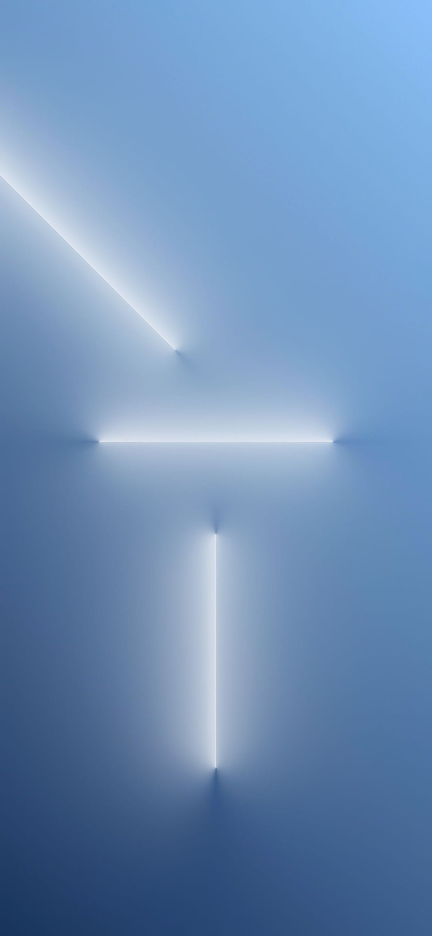 Minimalist Blue Abstract Wallpaper With Glowing Geometric Light Lines HD phone wallpaper