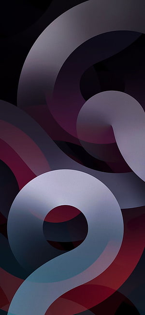 Dark Abstract 3D Ribbon Wallpaper with Flowing Curves and Deep Purple Tones HD phone wallpaper