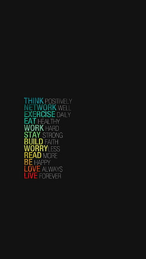Motivational Life Advice Typography on Black Background HD phone wallpaper