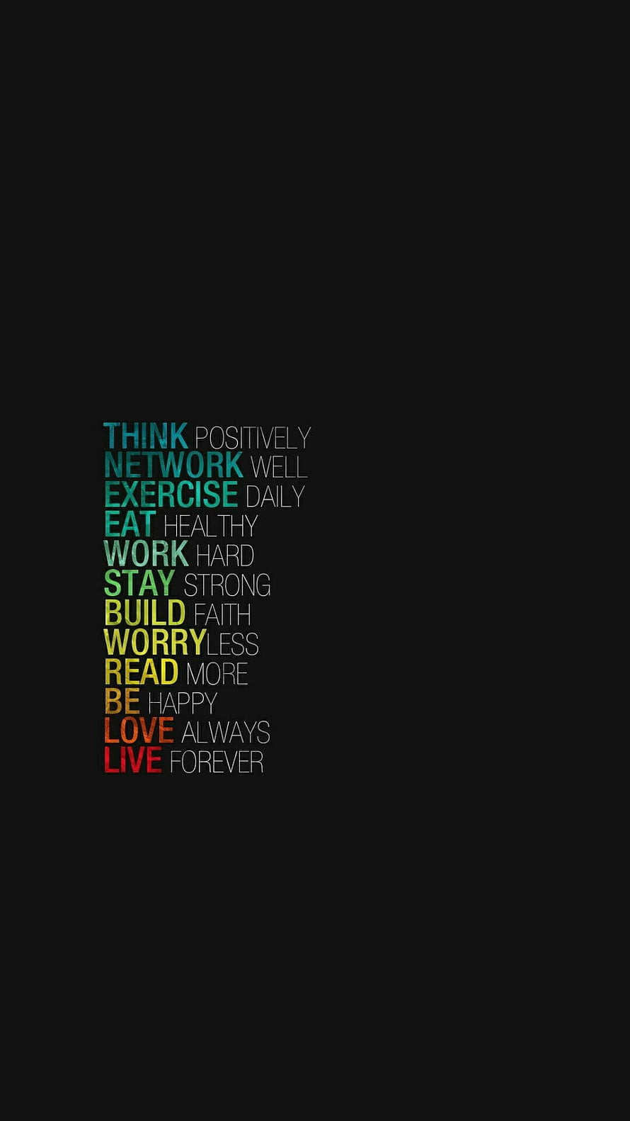 Motivational Life Advice Typography on Black Background HD phone wallpaper