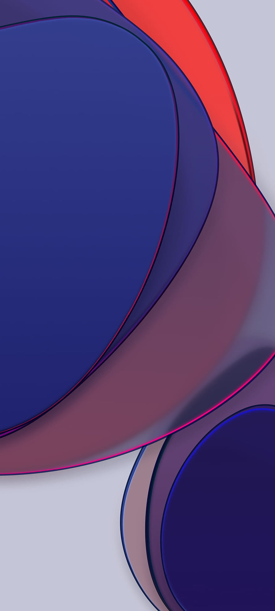 OnePlus Abstract Geometric Wallpaper with Overlapping Blue and Red Shapes HD phone wallpaper
