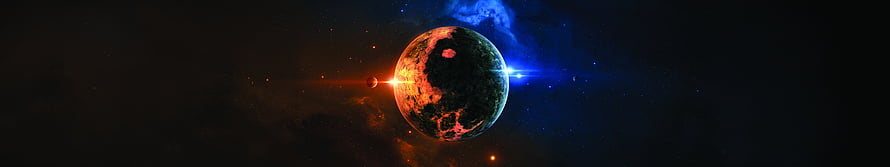 Cinematic CG Space Scene Featuring a Luminous Planet and Vibrant Nebulae HD wallpaper