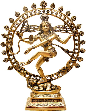 Nataraja Bronze Sculpture of Shiva Dancing in the Cosmic Fire Ring HD phone wallpaper