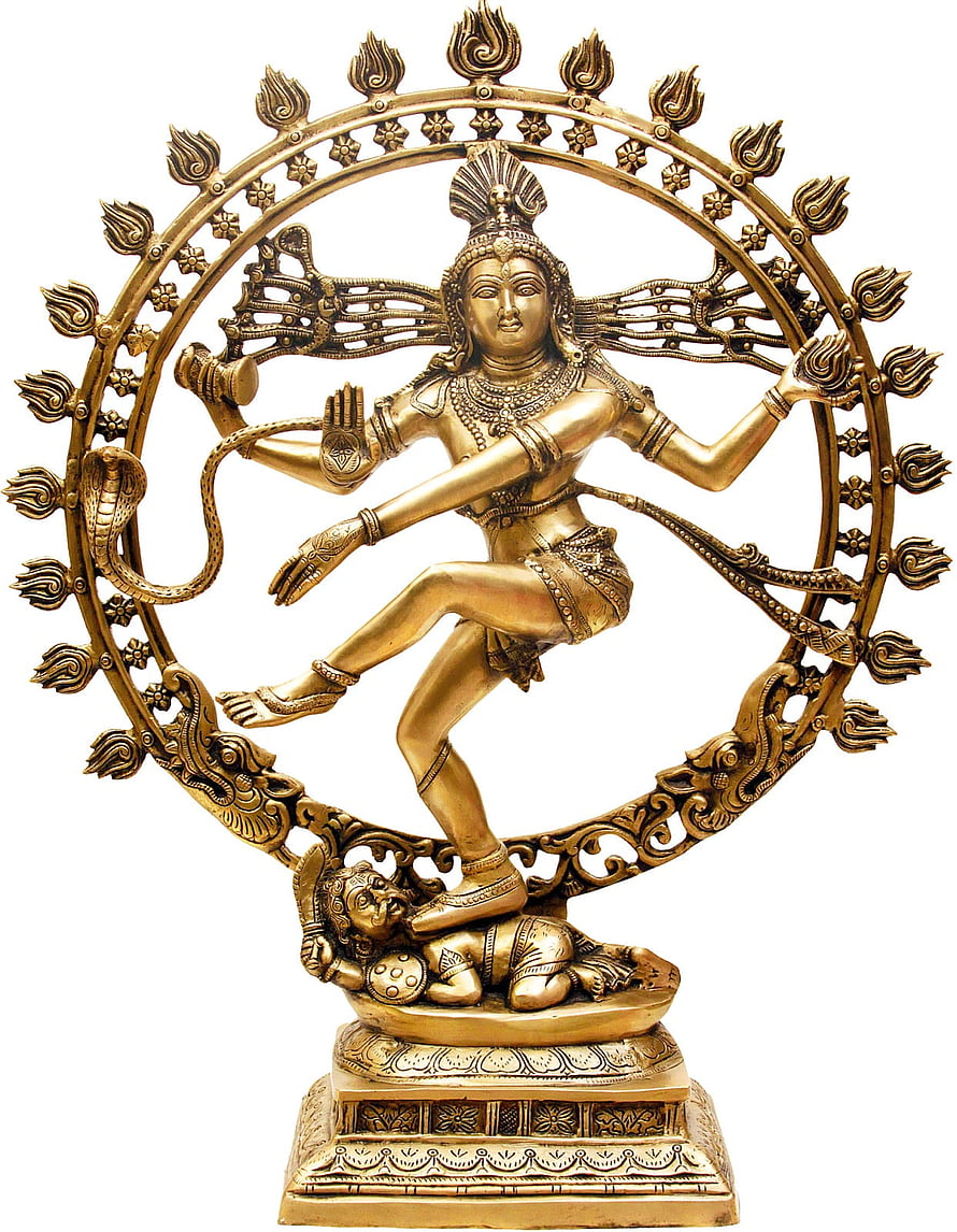 Nataraja Bronze Sculpture of Shiva Dancing in the Cosmic Fire Ring HD phone wallpaper