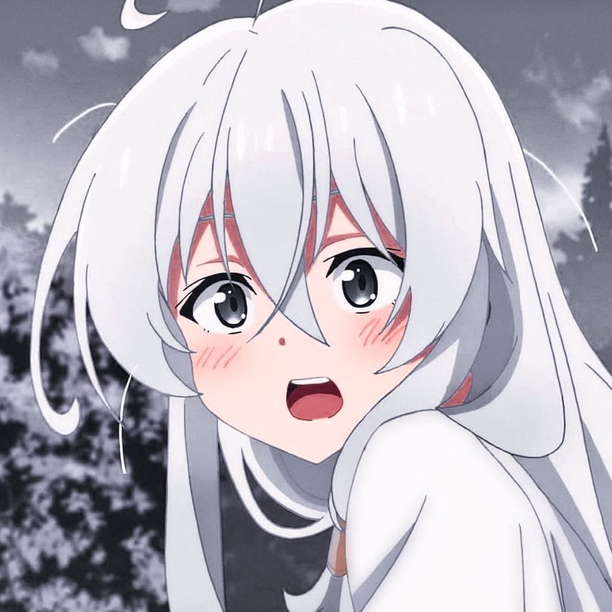Emotional Anime Girl With White Hair And Blushing Cheeks HD phone wallpaper