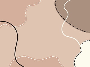 Abstract Brown Aesthetic Background With Organic Shapes And Dashed Lines HD wallpaper