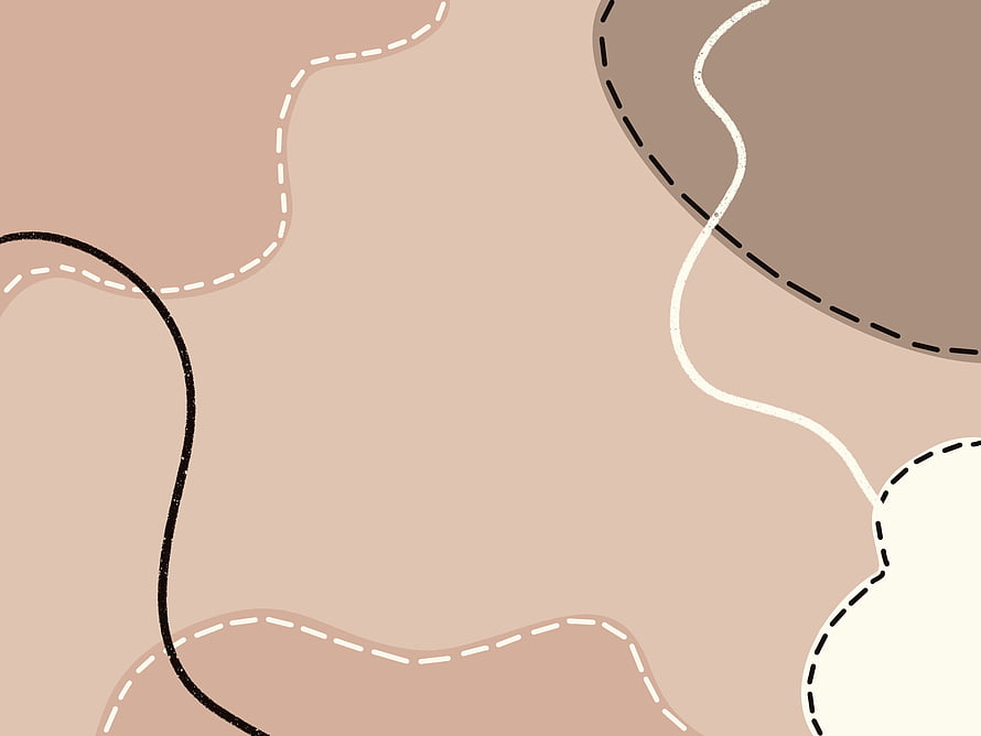 Abstract Brown Aesthetic Background With Organic Shapes And Dashed Lines HD wallpaper